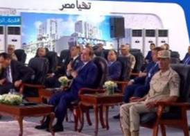 الرئيس عبدالفتاح السيسي خلال افتتاح مشروع الرمال السوداء 