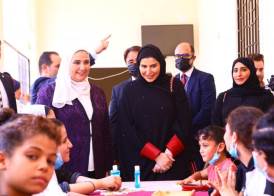القباج تستقبل وزيرة التنمية الاجتماعية والأسرة بدولة قطر 