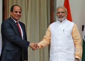 أرشيفية - الرئيس السيسي برفقة رئيس الوزراء الهندي