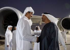 أمير قطر  ورئيس الإمارات 