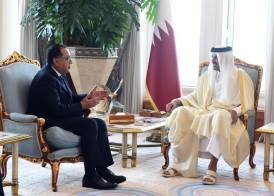 لقاء رئيس الوزراء بأمير قطر