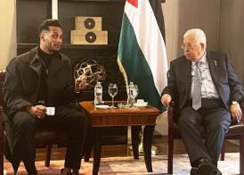 محمد رمضان والرئيس الفلسطينى
