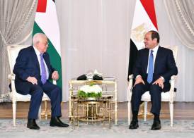 الرئيس السيسي والرئيس الفلسطيني 