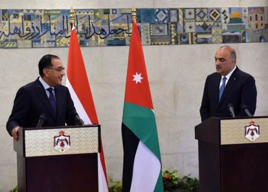 رئيس الوزراء الأردني ومدبولي