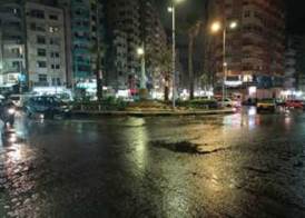 سقوط أمطار غزيرة في محافظة الإسكندرية 