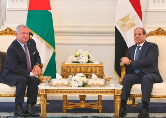 الرئيس السيسي وملك الأردن 