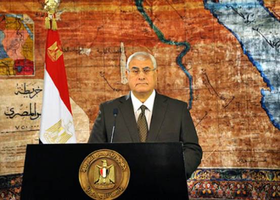 المستشار عدلي منصور رئيس مصر السابق 
