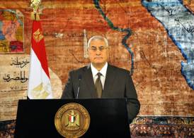المستشار عدلي منصور رئيس مصر السابق 
