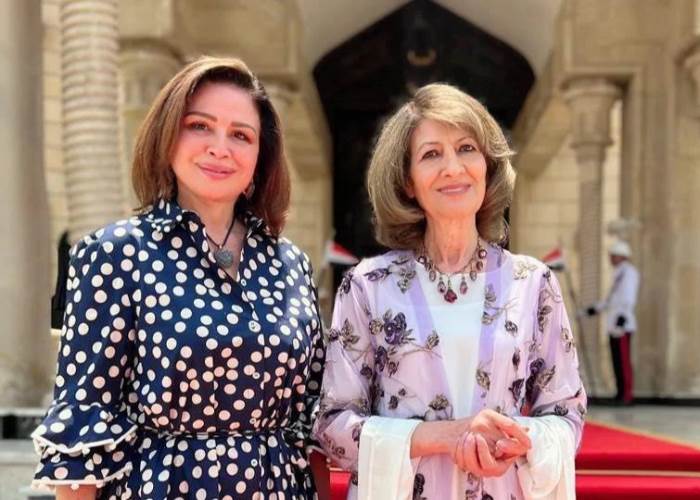 إلهام شاهين وقرينة الرئيس العراقي إلهام شاهين وقرينة الرئيس العراقي