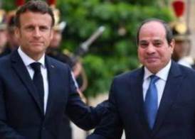 الرئيس السيسي وماكرون 