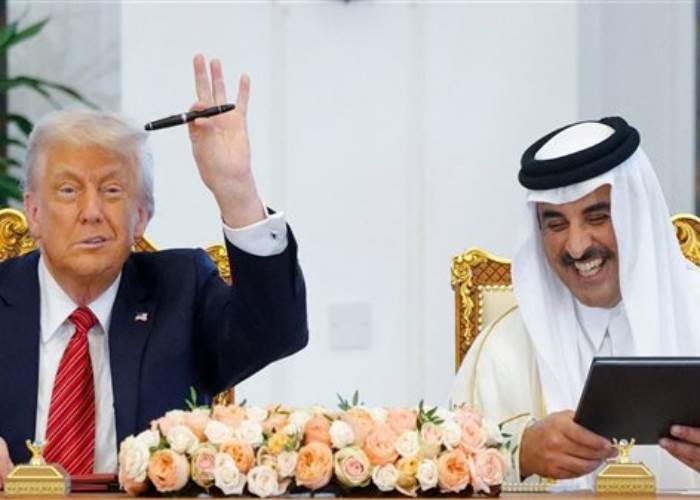 أمير قطر وترامب 