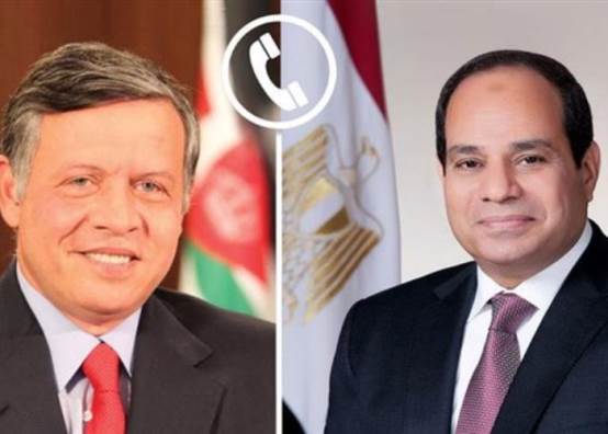الرئيس السيسي وملك الأردن 