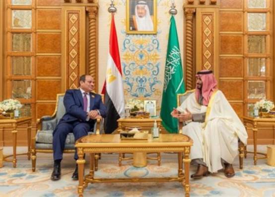 الرئيس عبد الفتاح السيسي وبن سلمان 