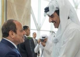 الرئيس السيسي وأمير قطر 