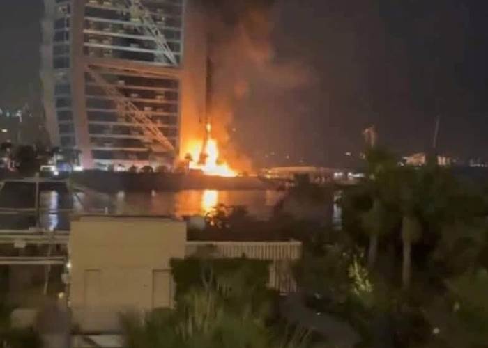 حريق برج العرب بدبي 