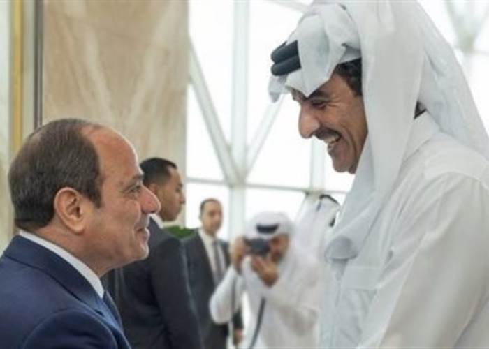 الرئيس السيسي وأمير قطر 